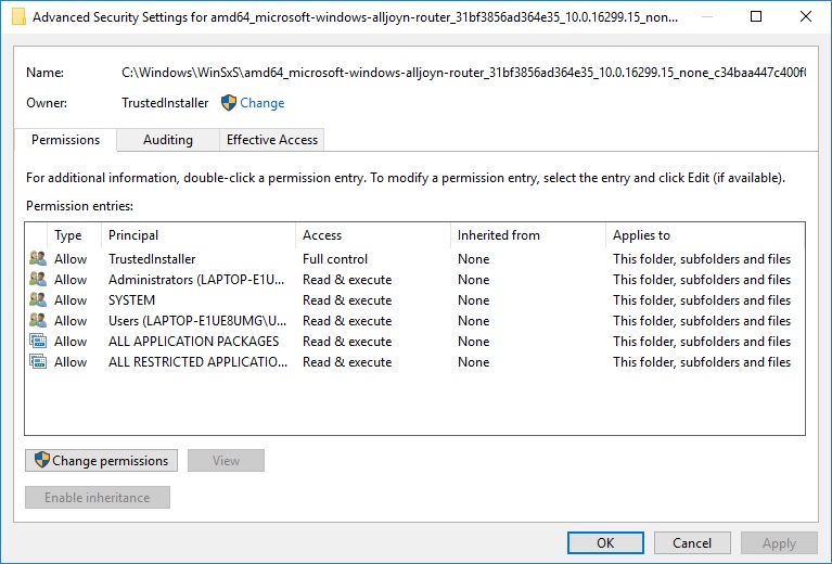 Windows 10 Home - Changing "TrustedInstaller" to "Administrator" to edit or remove items. a6f78a68-2979-48bd-a227-ccdf08299510?upload=true.jpg