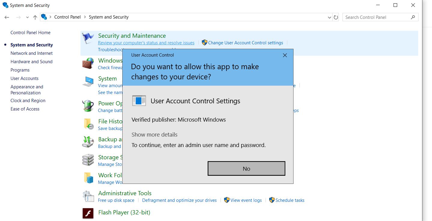 While I try to access user account control its showing like thi. Please fix this problem a71c7346-5fab-4d79-b4bb-311054662e3d?upload=true.jpg