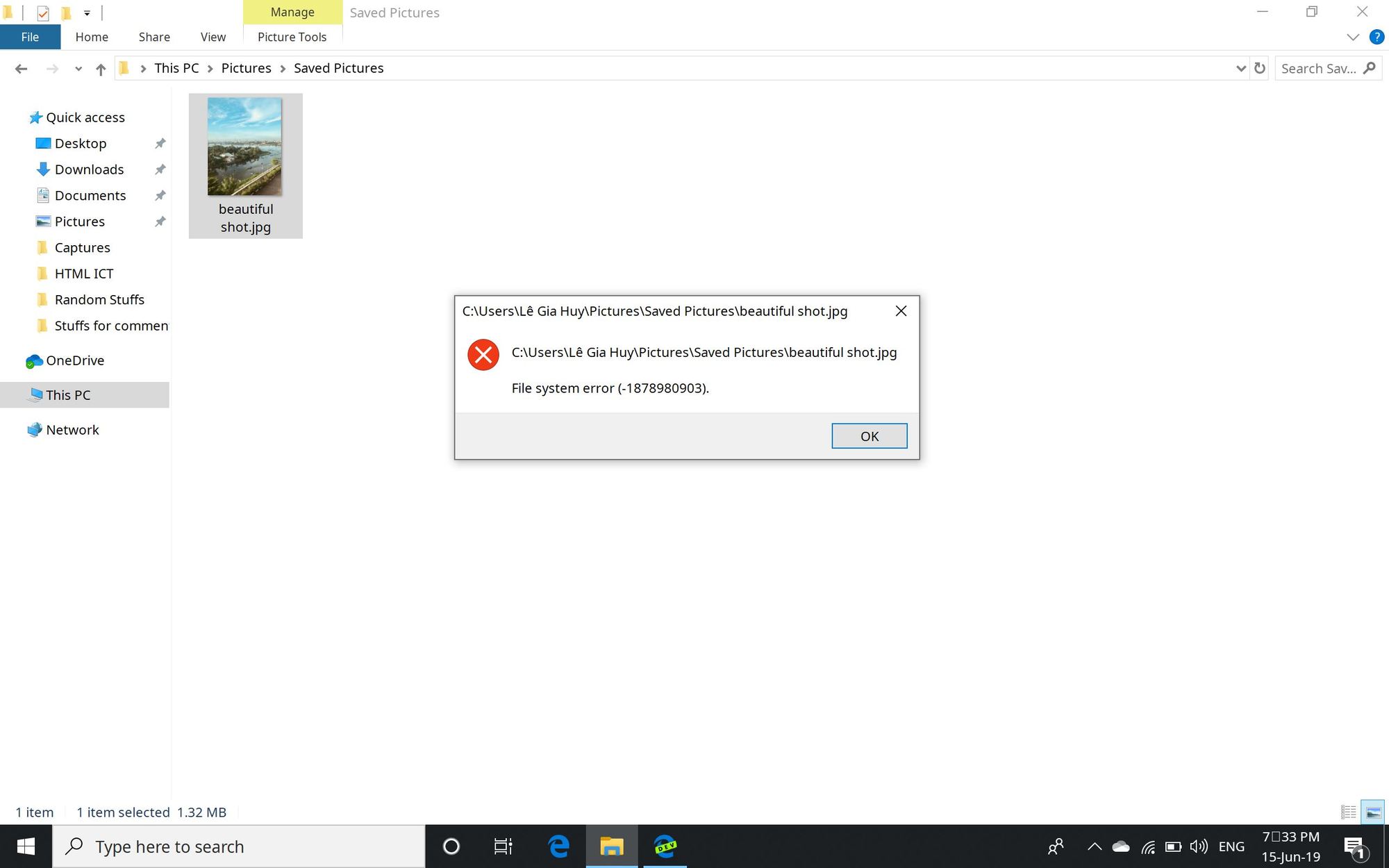 Photos and many other apps do not open after the 19H1 update a74c142f-d59a-4463-9db0-5f49a2513c94?upload=true.jpg