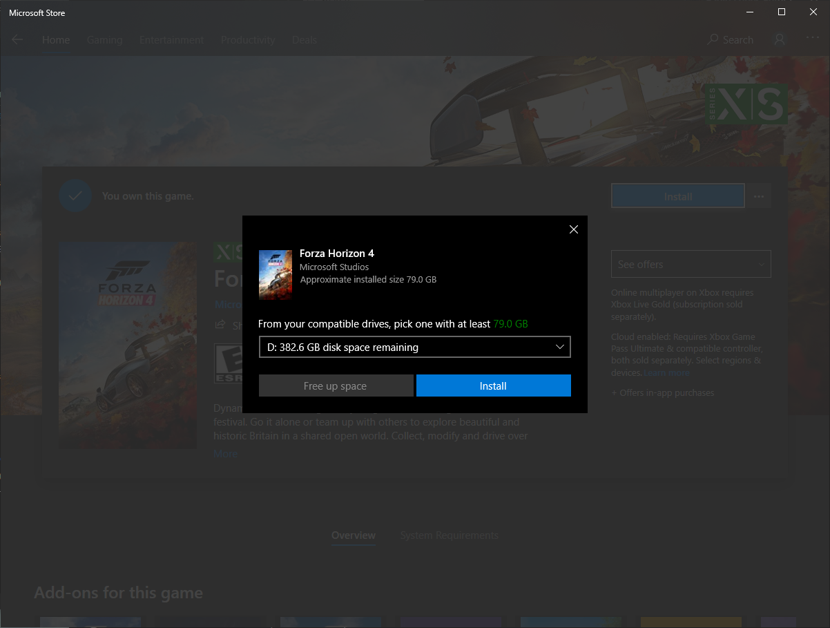 Can not install Forza Horizon 4 in D: drive a7ad991a-65cb-4366-83ac-7375d133e266?upload=true.png