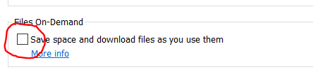 OneDrive keeps un-checking my "Save space and download files as you use them"! a82a2302-c70f-43f1-b45e-7c3823eb46b3?upload=true.png
