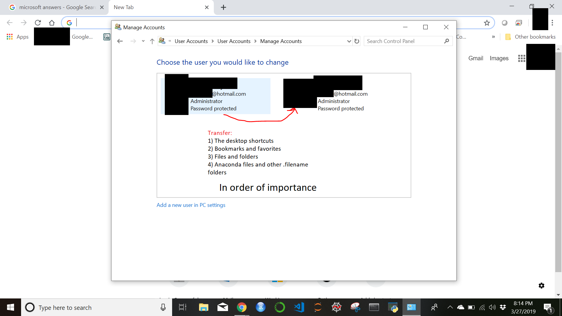 How to do transfer one accounts information to a new account on the same computer in the... a836d105-96c2-4533-9a33-ba3a4b6680c9?upload=true.png