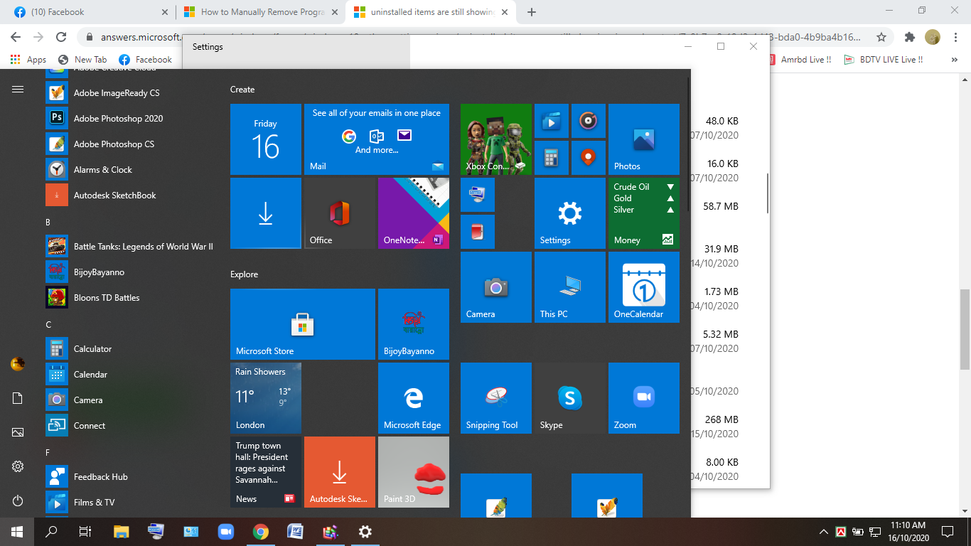 Uninstalled apps are still showing in Start Menu a85c7ba2-d04b-4d7e-a3a1-d6733c34eecb?upload=true.png