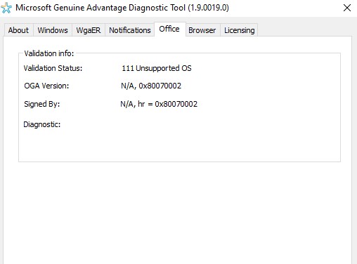 Ms GAD says Windows Validation Status "Genuine WGA unsupported OS" a8cec399-53f0-42ce-88f3-333d19b6b242?upload=true.jpg