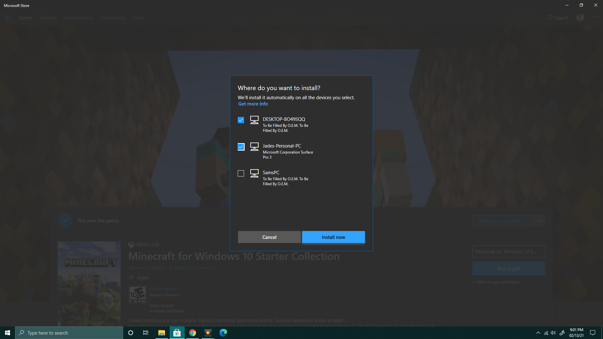 Microsoft store Won't install Minecraft windows 10 starter collection. a8e6699b-fc60-49be-899a-37761461478a?upload=true.png