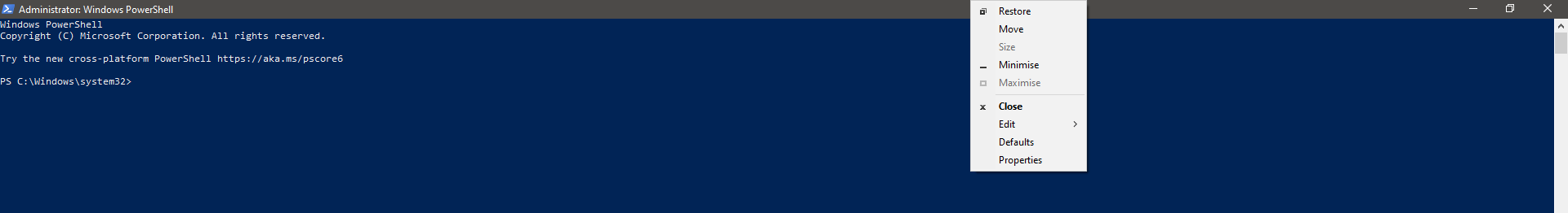 How to display PowerShell menu using short cut instead of right click? Ps look at the Image a90d46c4-7055-4dbd-b490-5aca7ecbc036?upload=true.png