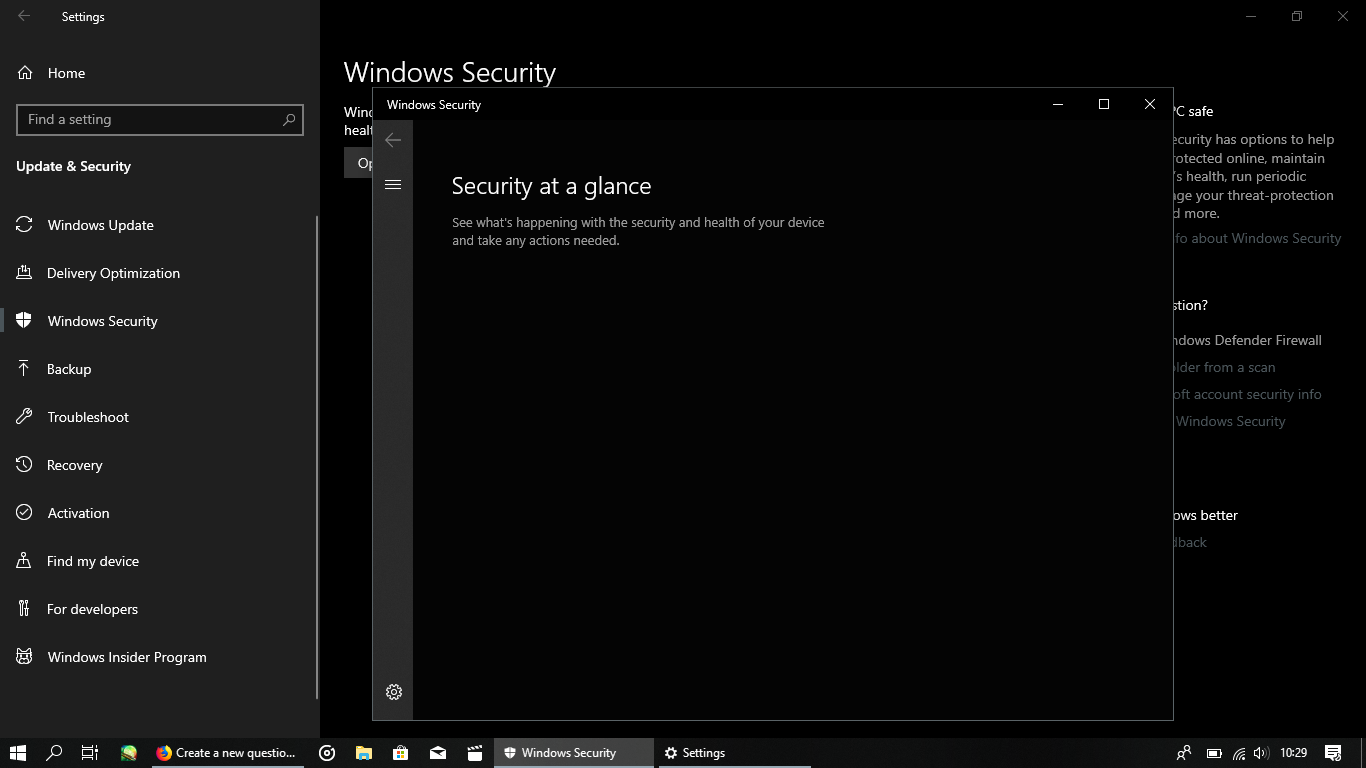 Windows Security doesn't have any options a9c55e61-2687-4bd5-84f5-33dd0c82486b?upload=true.png