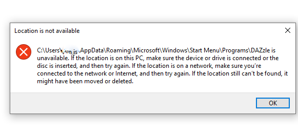 'Location not available' after uninstalling program. aa105b9e-5c31-4883-95b3-77cd74f96371?upload=true.png