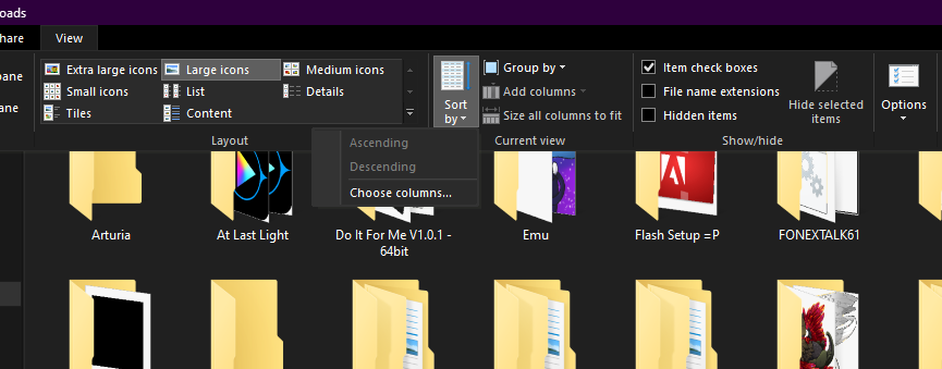 File Explorer Downloads Folder Won't Keep Sorting Layout. aa13bb41-ec19-483f-99d0-28b5cbb066b1?upload=true.png