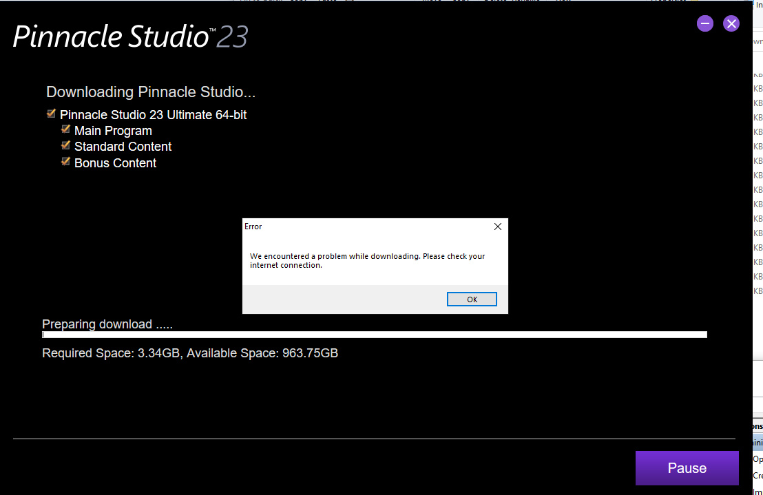 unable to download/install Pinnacle Studio 23 error refers to internet connection aa144386-a4f2-4bdd-94c0-9e118af76c5d?upload=true.jpg