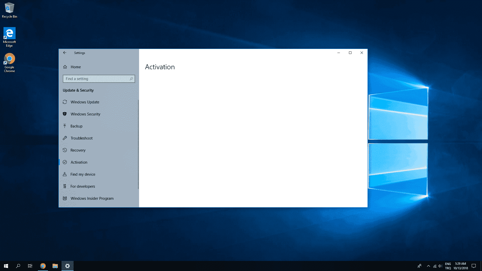 In Settings, Activation page is blank. Tried some stuff in community support didn't work. aa43d3bc-c517-4bbe-922b-6b3f34abeb57?upload=true.png