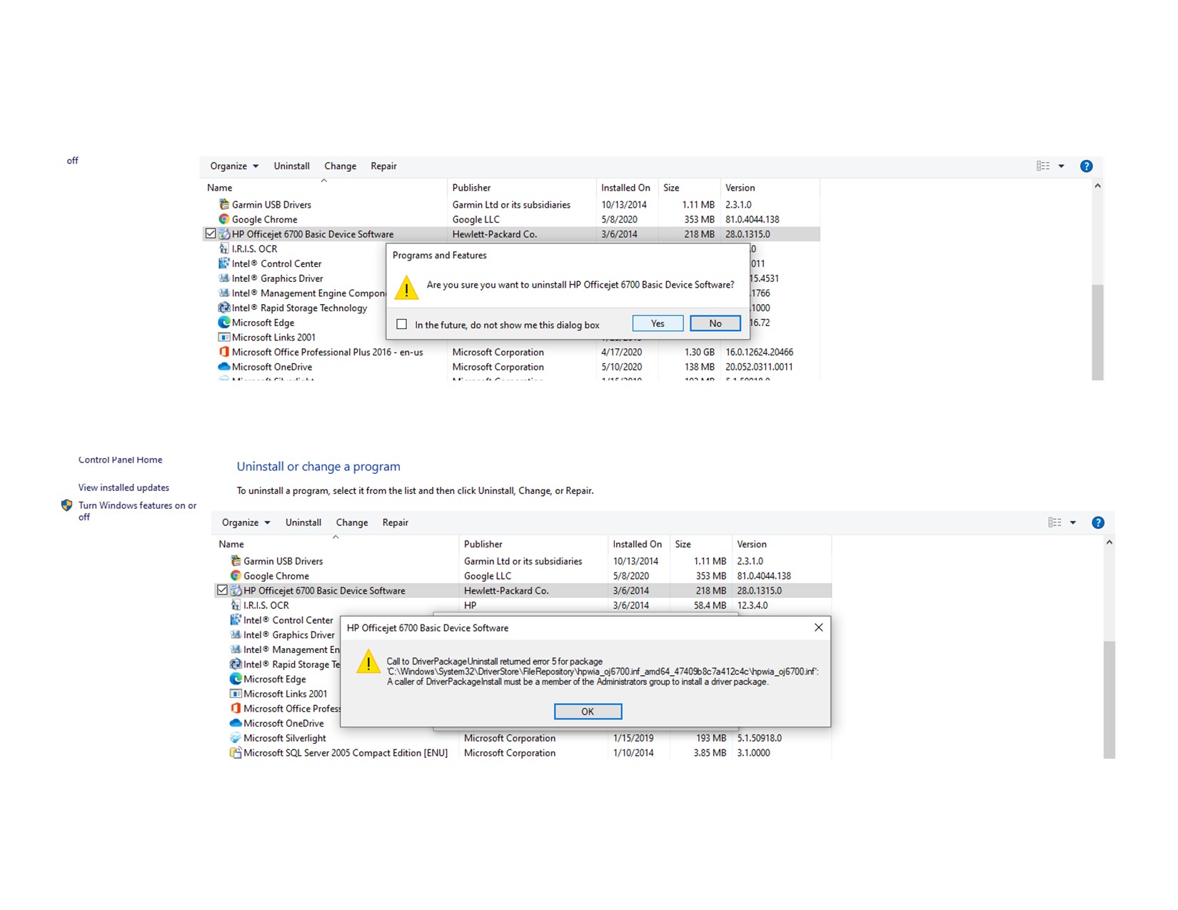 Driver installed in XP via administrator, can not be removed via W10 administrator aa533769-0ba0-4872-8ee2-2809d73a5a6f?upload=true.jpg