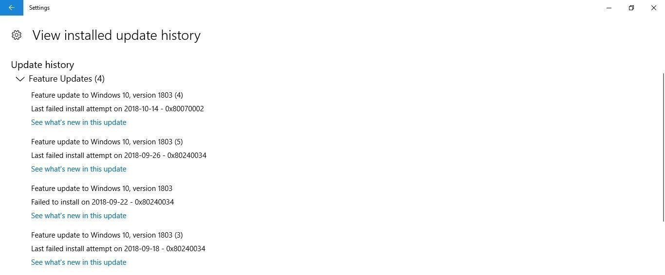 Feature update to Windows 10, version 1803 - Error 0x80070002 aa882462-41ed-49ee-9d9a-82cc461de442?upload=true.jpg
