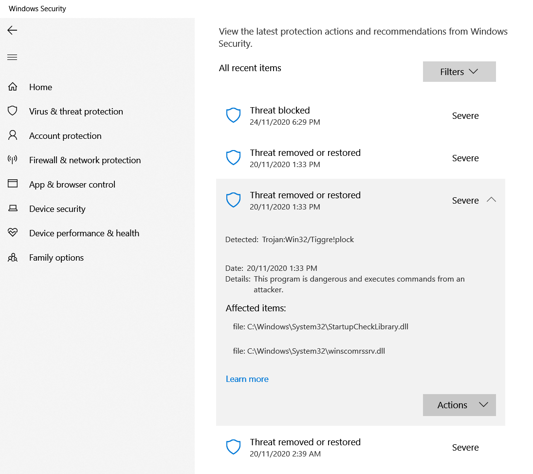 Malware infection on Windows .dll files might be causing OneNote to crash when inserting... aa993b2a-99e2-44e3-810d-655257b3b68b?upload=true.png