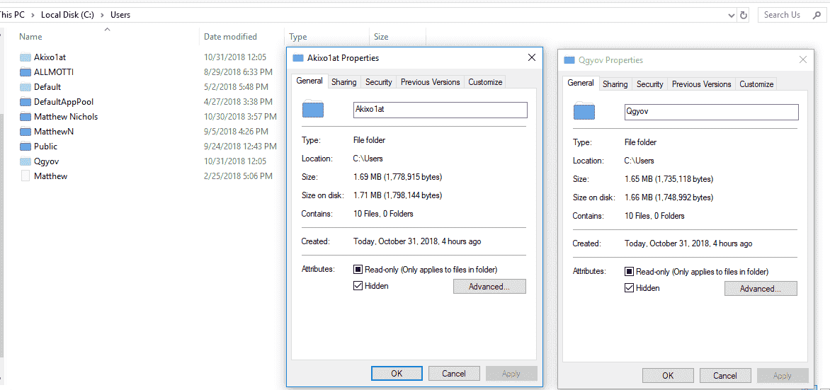 Randomly generated hidden folders in the Users directory. ab31c5f9-c50d-4bdf-be44-31ced0ef71db?upload=true.png