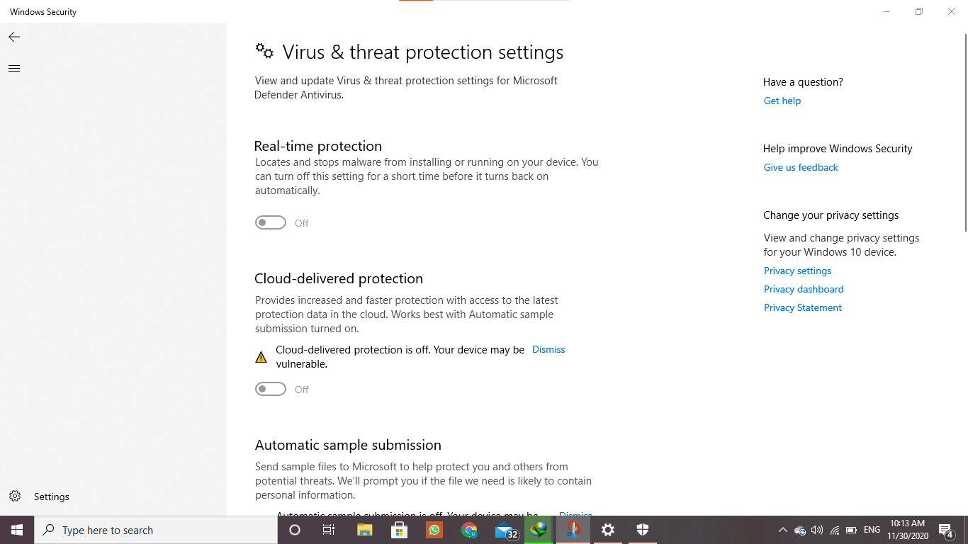 my ThinkPad windows 10 is hack and also windows defender is gone? ab545098-bd67-49c7-b41c-aafb3079858b?upload=true.png