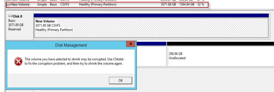 Error: "the volume you have selected to shrink may be corrupted. Use chkdsk to fix the... ab58f083-0665-4b5d-a9a0-7297ccff4f00?upload=true.png