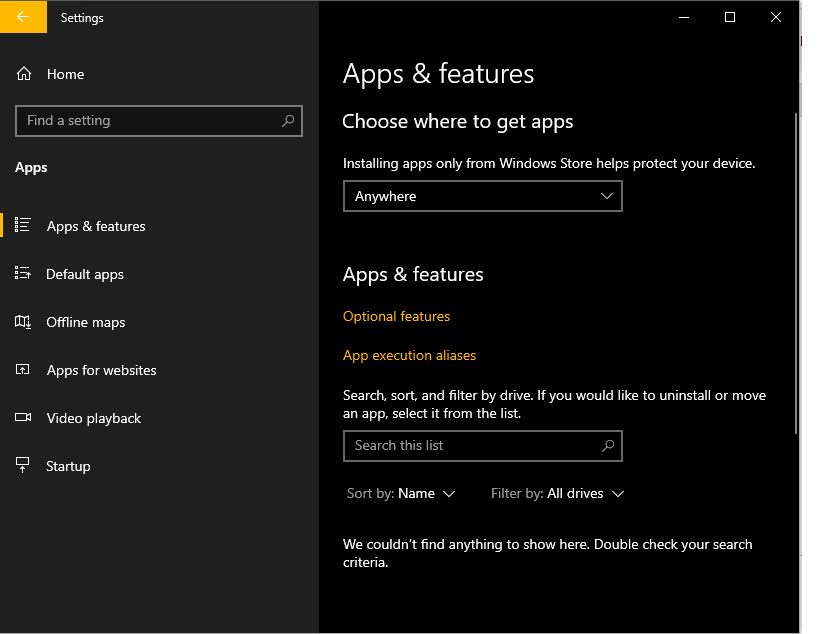 Apps ans Features's lists are empty ab72b8d7-4484-442e-aa1e-ff76dc1036e0?upload=true.png