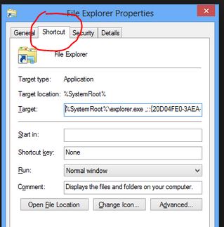 Shortcut Tab missing in Shortcut properties ab789660-1de9-4ae3-b268-e046941b7b09.jpg