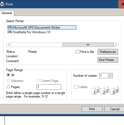 Print menu has two parts to it.  One has my default printer.  The other has OneNote and... ab86414c-2dfc-4681-bc5d-54fc1c73fd44?upload=true.png