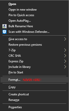 Please move " Format drive " out of the right click menu to Tools abfebe89-2590-4da8-a1f8-d81109ae980a?upload=true.png