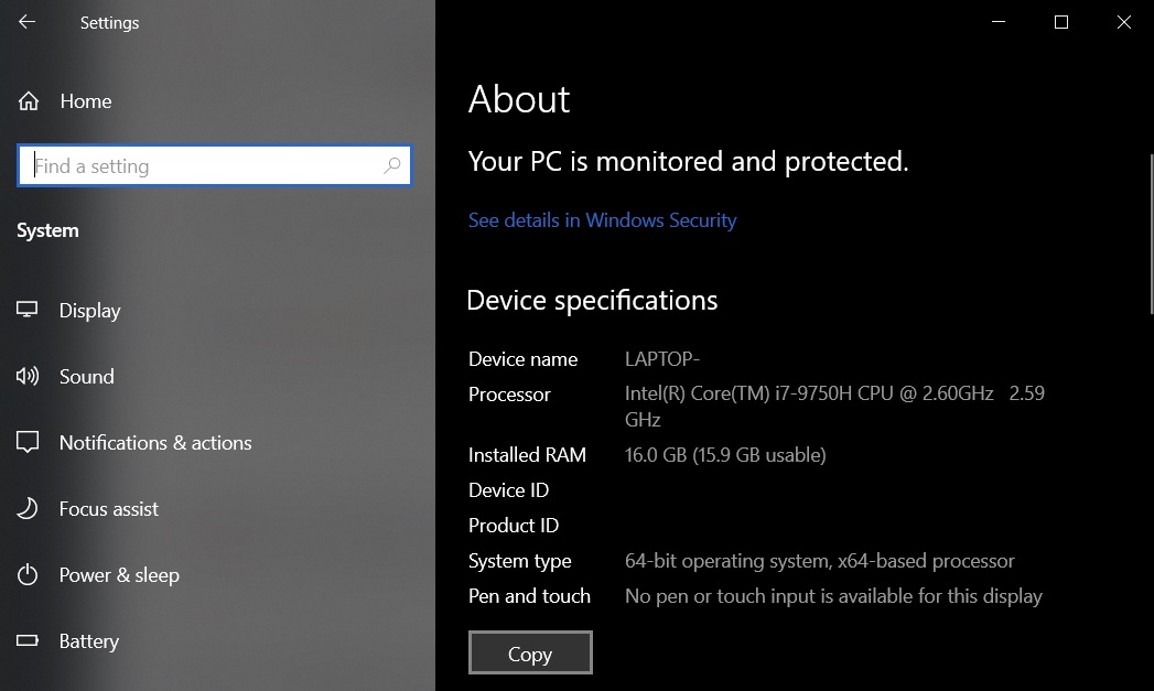 List of new features in Windows 10 October 2020 Update About-system.jpg