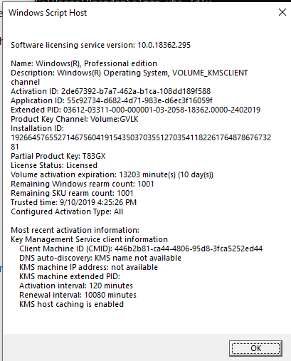 Windows 10 Activation Problems