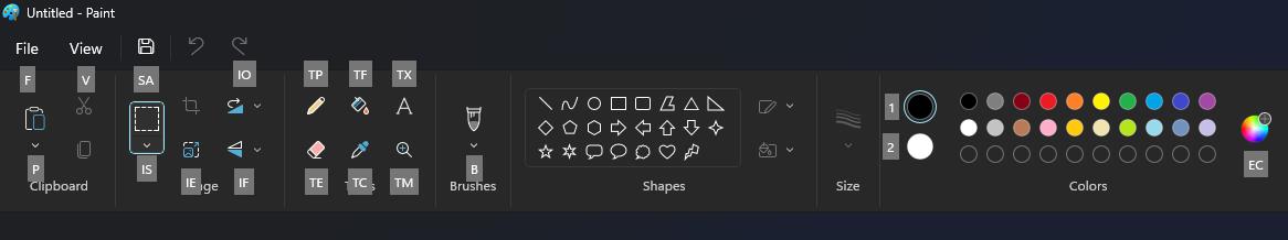 Microsoft rolls out Paint app for Windows 11 Insiders with Dark Mode and Zoom Controls Access-Keys-in-MS-Paint.jpg