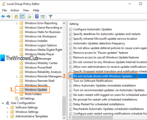Block Driver Updates via Windows Quality Update using Registry or Group Policy Editor access-Windows-Update-folder-and-open-do-not-include-drivers-with-windows-updates-300x244.png