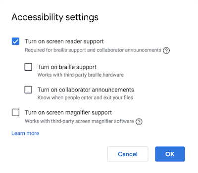 Accessibility settings easier to access on Docs, Sheets, and Slides accessibility.png