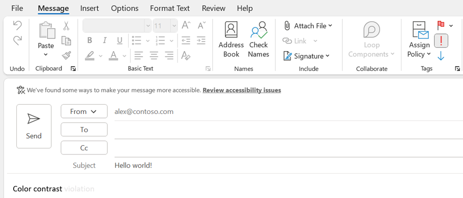 I cannot access settings as easily II want to know how to enable the ribbon that allows you... AccessibilityRibbonOutlook_3.png