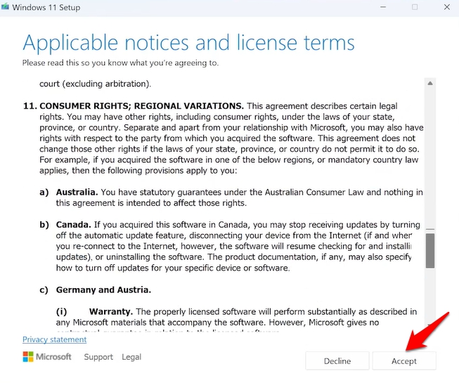 Microsoft: Don’t fall for unwanted apps on Windows 10, clean install Windows 11 ASAP accpet-TOS-of-windows-11-media-creation-tool.jpg