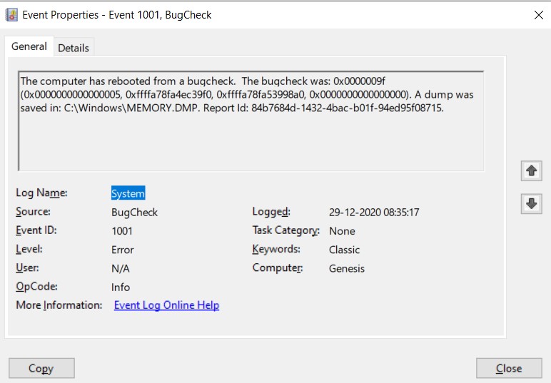 System Rebooted from a BugCheck - 0x0000009f acf653b2-c3d8-482b-8caa-206b780fca4e?upload=true.jpg