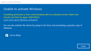 Something is preventing us from communicating with our activation servers Activation-Error-0x87e10bcf-300x167.png