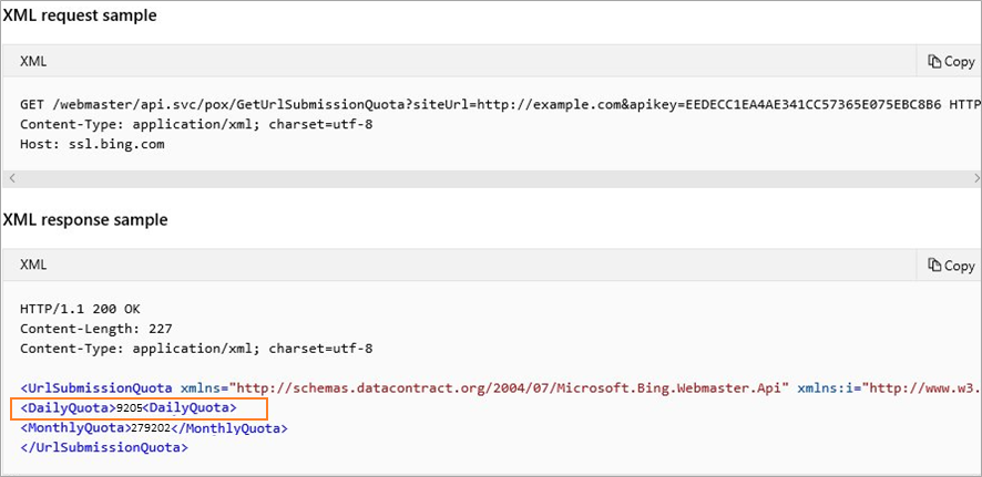 My Website is also not getting indexed in Bing adaptiveURLsubmission-wmt-apidailyquoteparameter.png