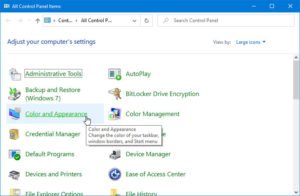 How to add Color and Appearance to Control Panel in Windows 10 add-color-and-appearance-to-control-panel-300x196.jpg