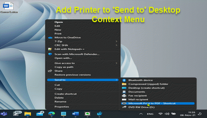 How to add Printer to ‘Send to’ Desktop context menu on Windows 11/10 Add-Printer-to-Send-to-Desktop-Context-Menu-1.png