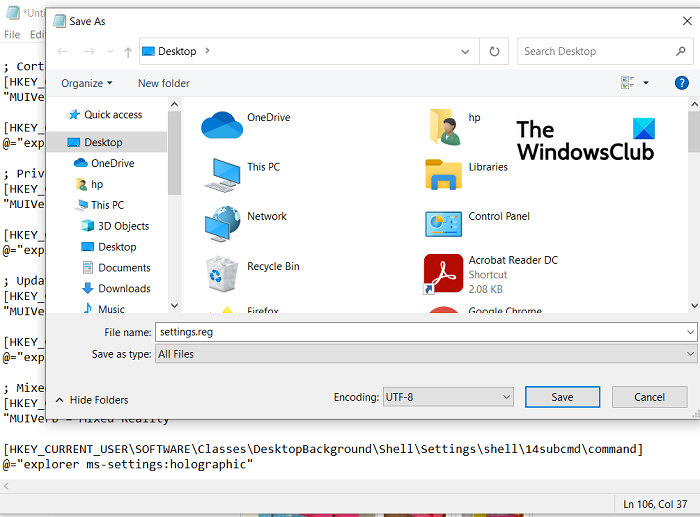How to add Settings to the Desktop context menu in Windows 11/10 add-settings-to-context-menu.png
