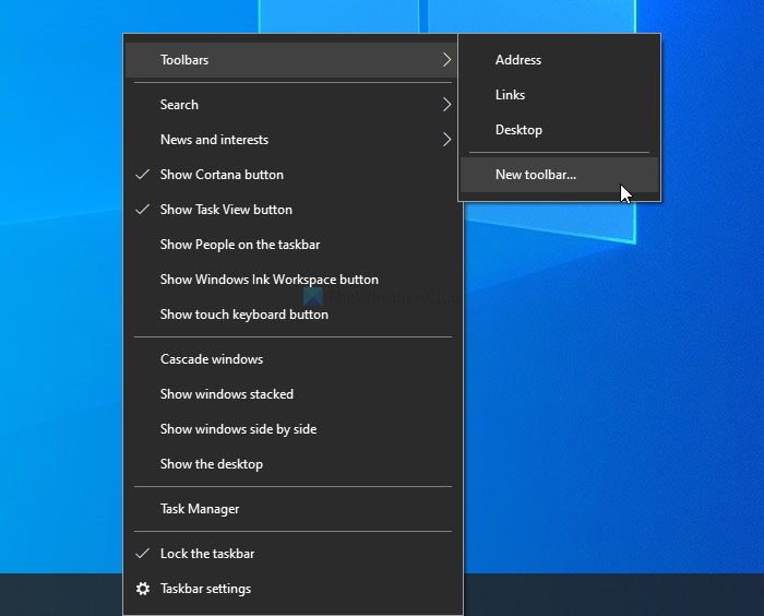 How to add Troubleshooters toolbar in Windows 10 Taskbar add-troubleshooters-toolbar-taskbar-1.jpg