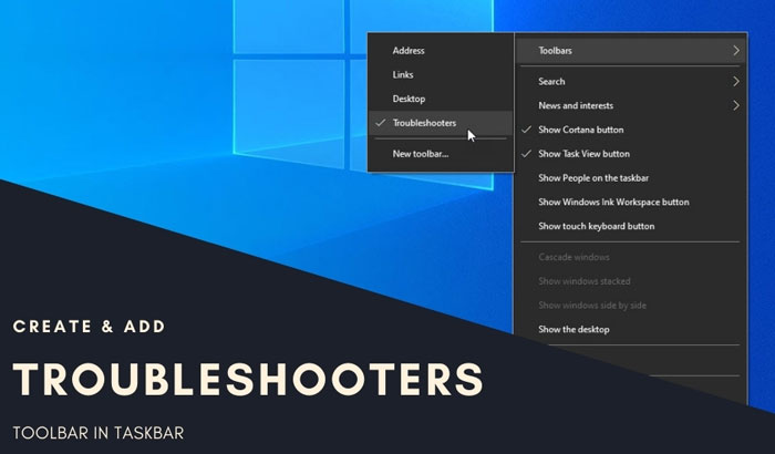 How to add Troubleshooters toolbar in Windows 10 Taskbar add-troubleshooters-toolbar-taskbar-3.jpg