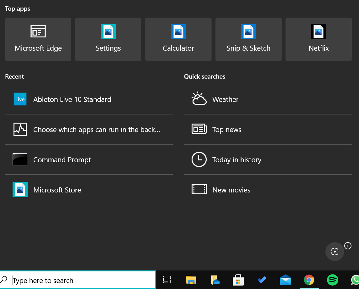 Icons for certain apps aren't appearing in taskbar search box window [Windows 10] aed25427-53a1-4917-8fce-2614a4a15642?upload=true.png