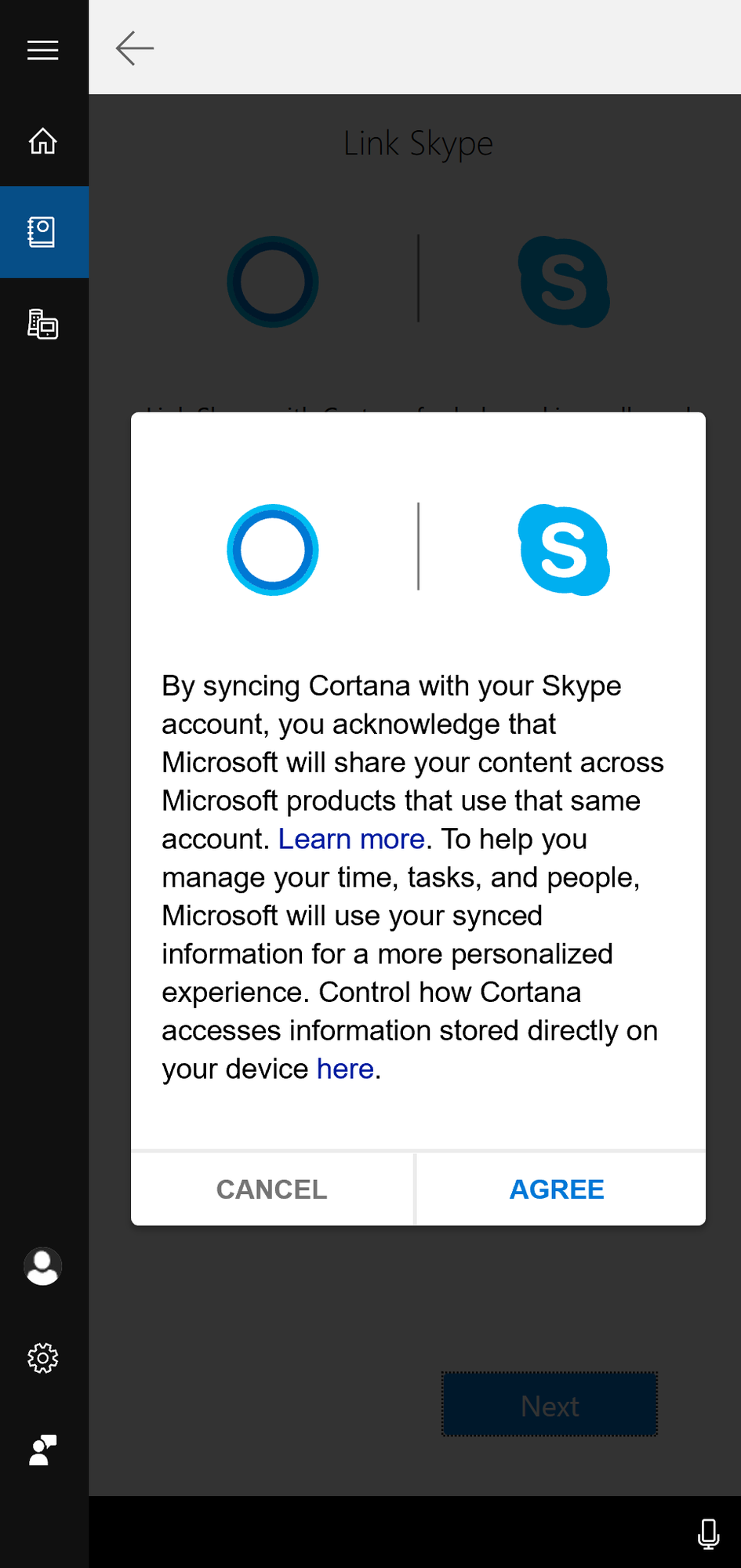 Are Skype Calls using Cortana Discontinued or Broken using HK Speaker, Android, Computer? aef25b31-9c64-42ff-87bb-c0f801af90c5?upload=true.png
