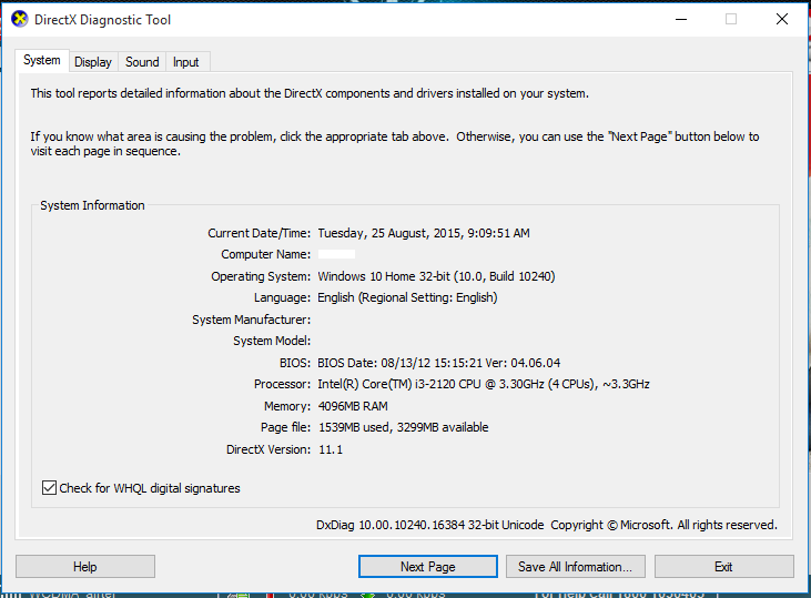 DirectX Diagnostic Tool Problem af4b80d4-5e77-454a-abb3-2b166b4c436a.png