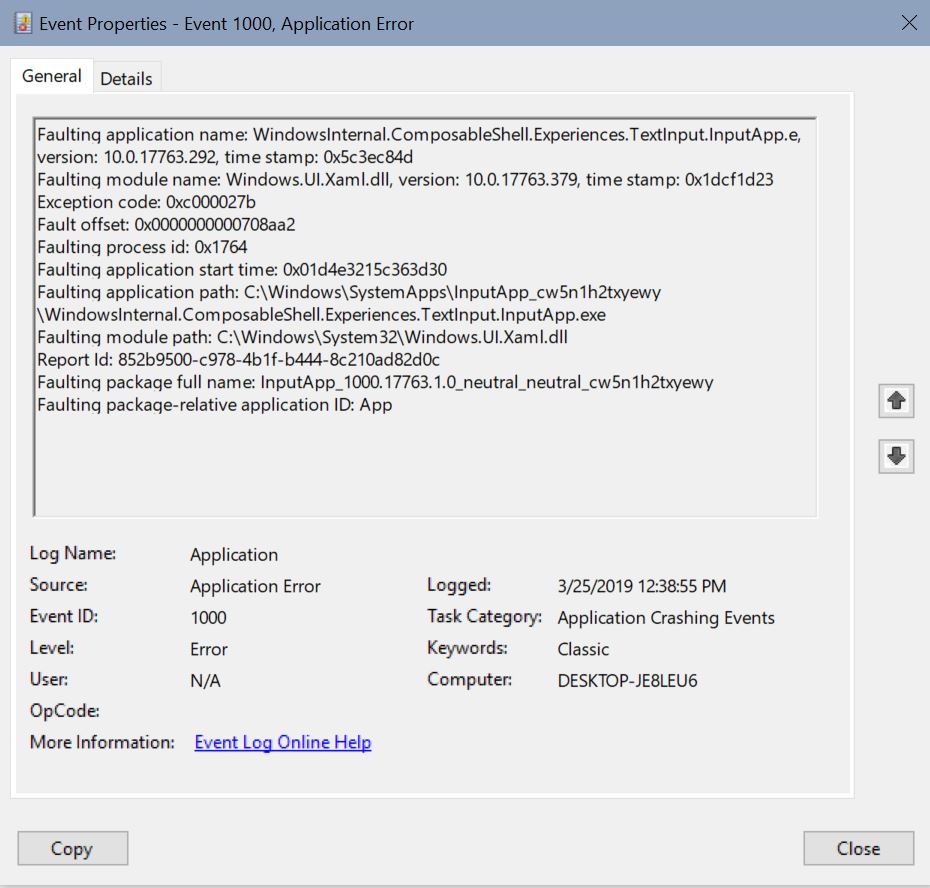 windowsinternal.composableshell.experiences.textinput.inputapp.exe  crashes af4c0872-7eec-44ee-adb1-473588c72d32?upload=true.jpg