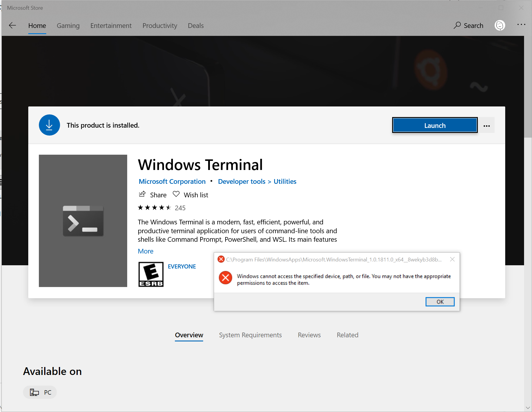 [Solved] Some Apps from Microsoft Store has permission error and cannot launch afd3d67b-e3b7-4f5b-bdc0-7e748cb02bfe?upload=true.png