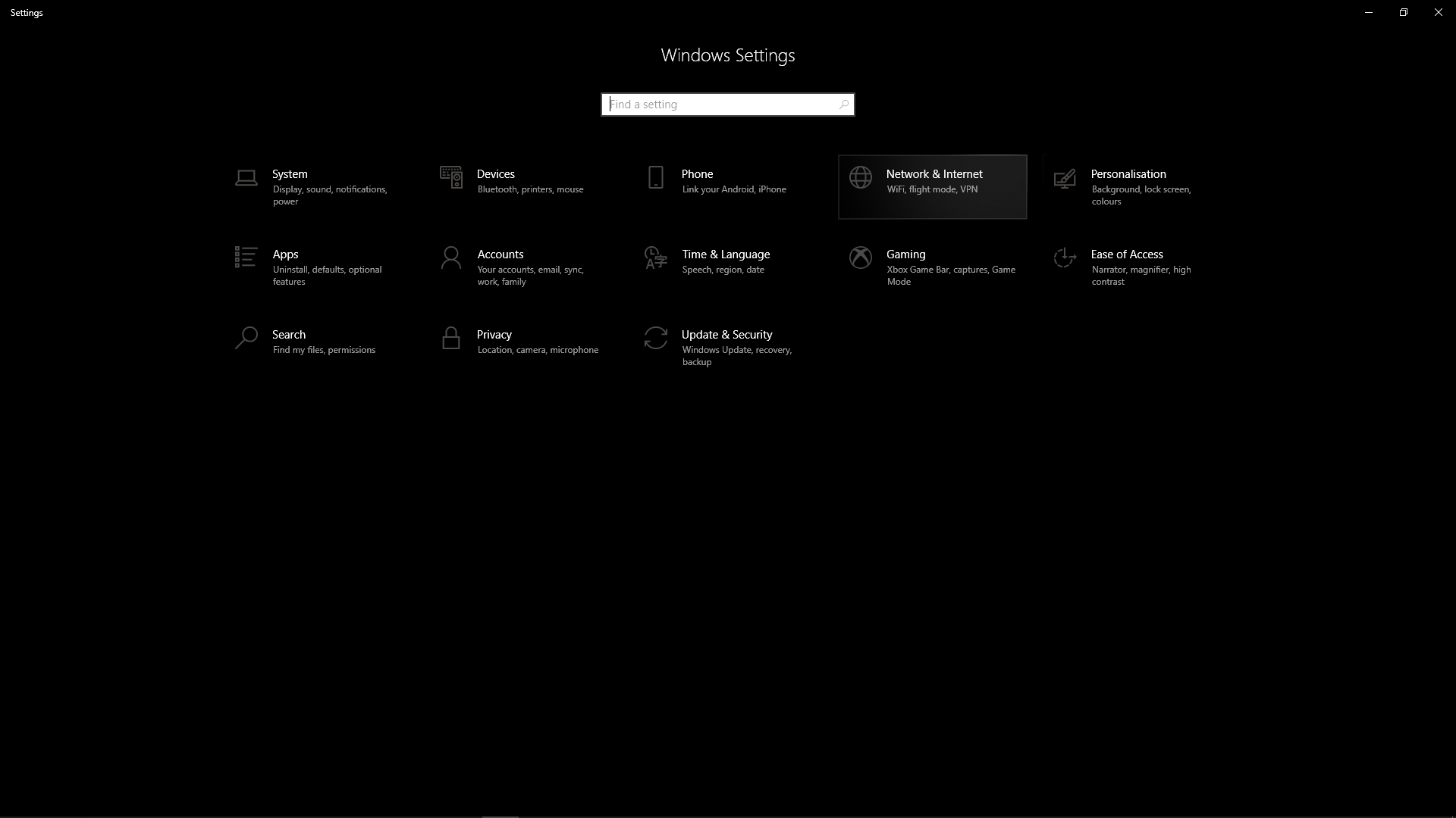 Top portion of Setting Main Page not appearing? afdbad15-29ca-43b9-94bd-fb030863ccc6?upload=true.png