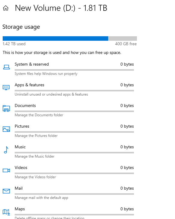 Storage is saying 1.6 tb used, but fails to populate whats taking the space? afedb8ad-9b2e-49a9-bc21-6d86e51f2539?upload=true.png