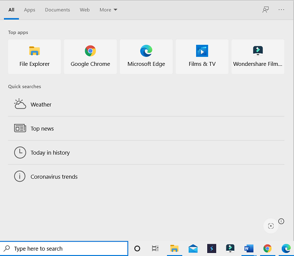 How to clear or disable Taskbar Search Box History in Windows 10 after-search-history-is-disabled.png