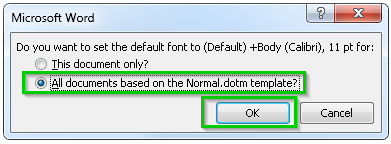 How can I reset the font size to the default formatting in Microsoft word? Ai5aH.png