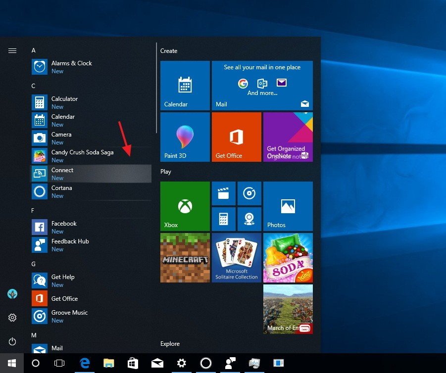 Changing the start menu transparency and color. Fluent Design. all-apps-reveal-highlight-redstone-4-windows10.jpg